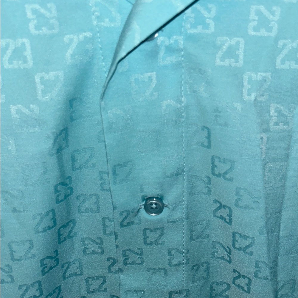 Jordan Light Blue Casual Button Down Shirt - Picture 2 of 5